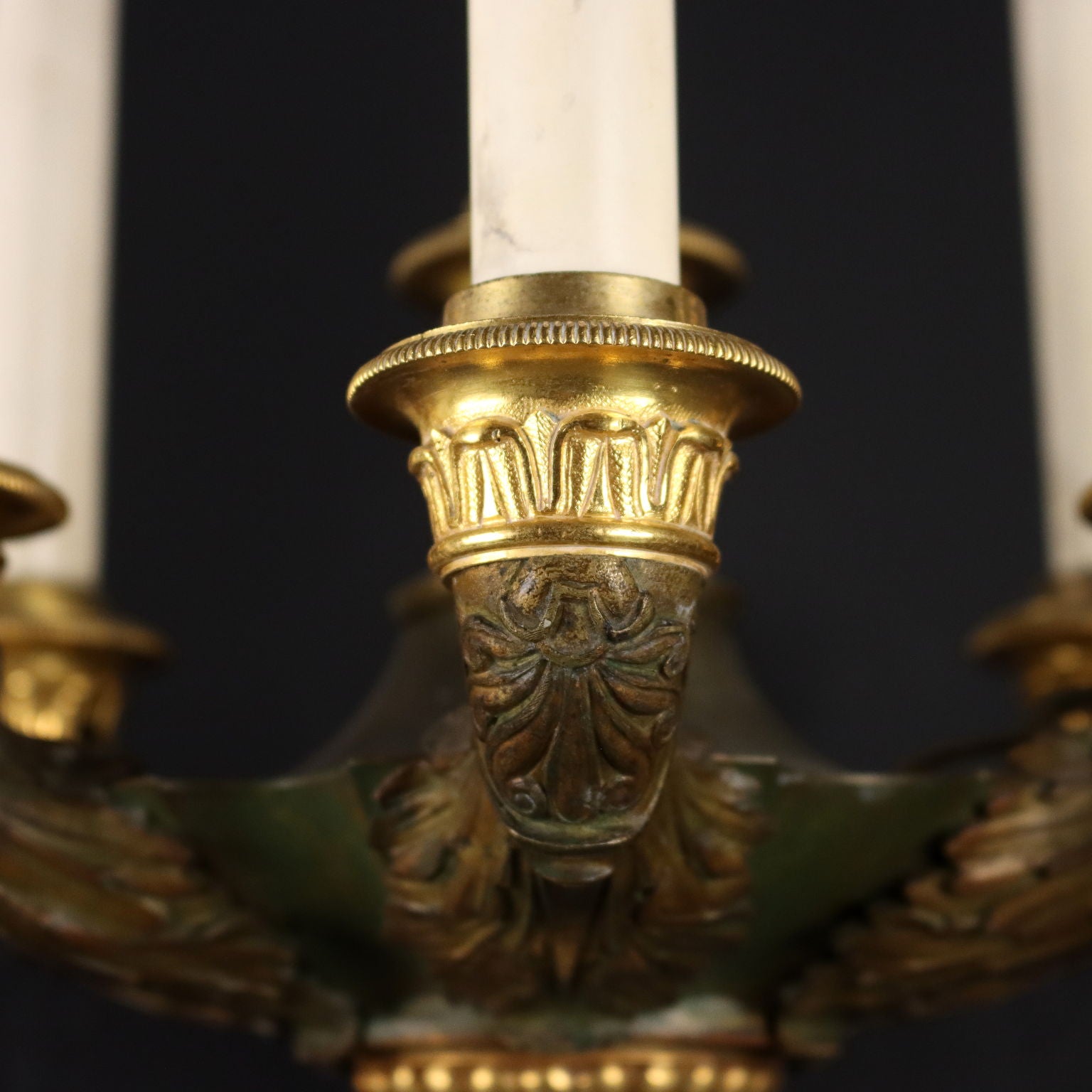 Pair of Wall Lamps Empire Style Burnished Bronze Italy XX Century - Italy, Early XX Century | Antiques  Lighting