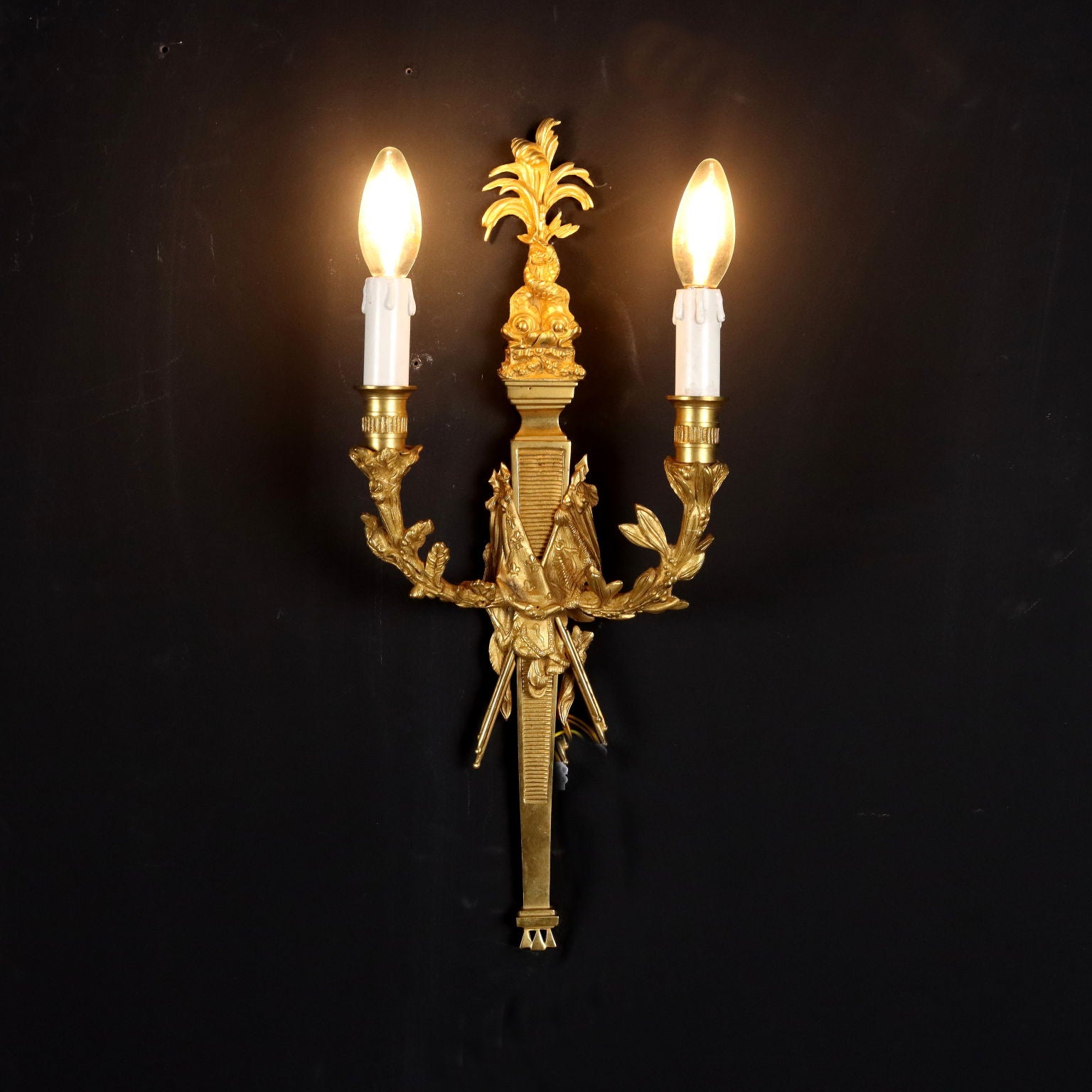 Pair of Wall Lamps Neoclassical Style XX Century Antiques Chandeliers - Italy 20th century | Antiques  Lighting