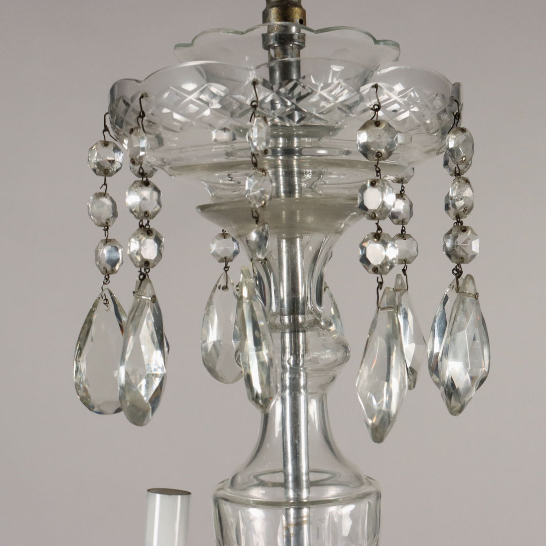 Ancient 5 Lights Chandelier '900 Bohemian Crystal Lighting - Czech Republic 20th Century | Antiques  Lighting