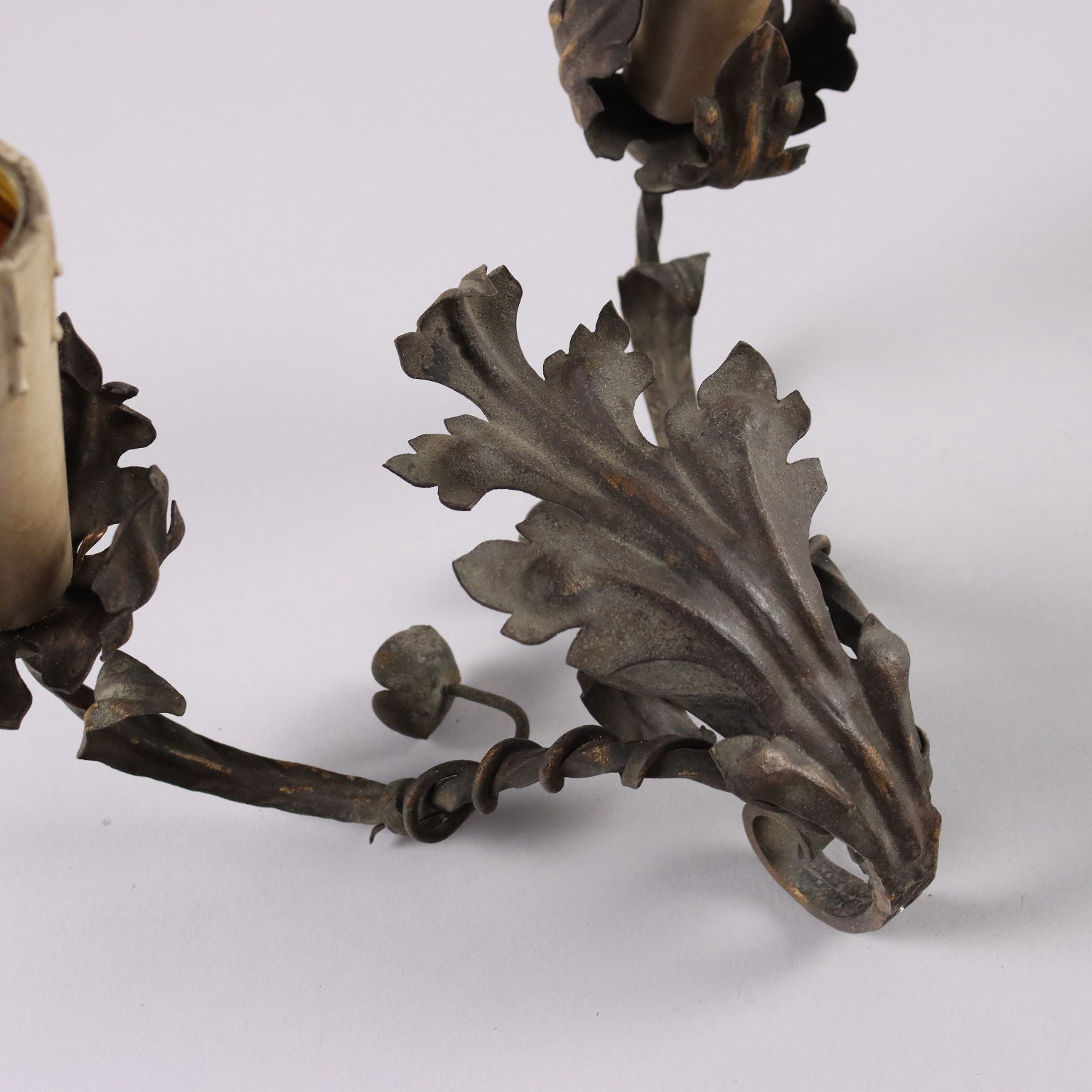 Pair of Antique Wall Lamps with 2 Lights Metal Italy XX Century - Italy, XX Century | Antiques  Lighting