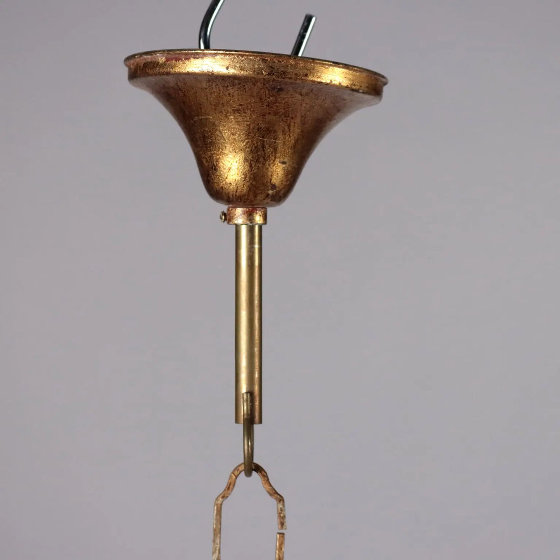 Antique 6 Light Chandelier Metal Glass Italy XX Century - Italy, Early XX Century | Antiques | Lighting