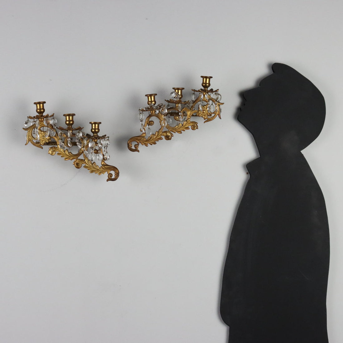 Pair of Antique 3 Lights Wall Lamps Gilded Bronze Italy XX Century - Italy, XX Century | Antiques  Lighting