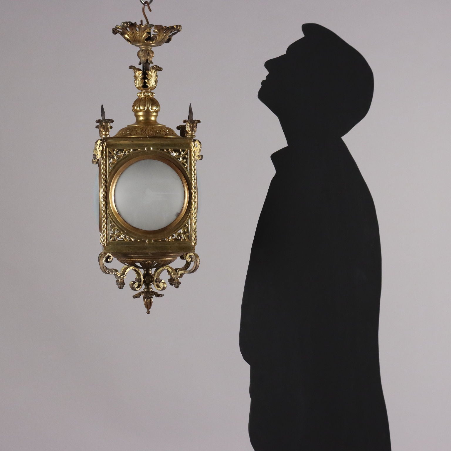 Antique Lantern Gilded Bronze with Decorations Early XX Century - Italy, Early XX Century | Antiques  Lighting