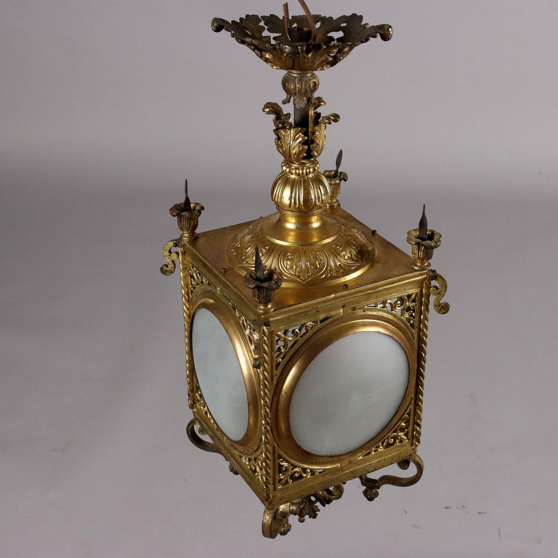 Antique Lantern Gilded Bronze with Decorations Early XX Century - Italy, Early XX Century | Antiques  Lighting