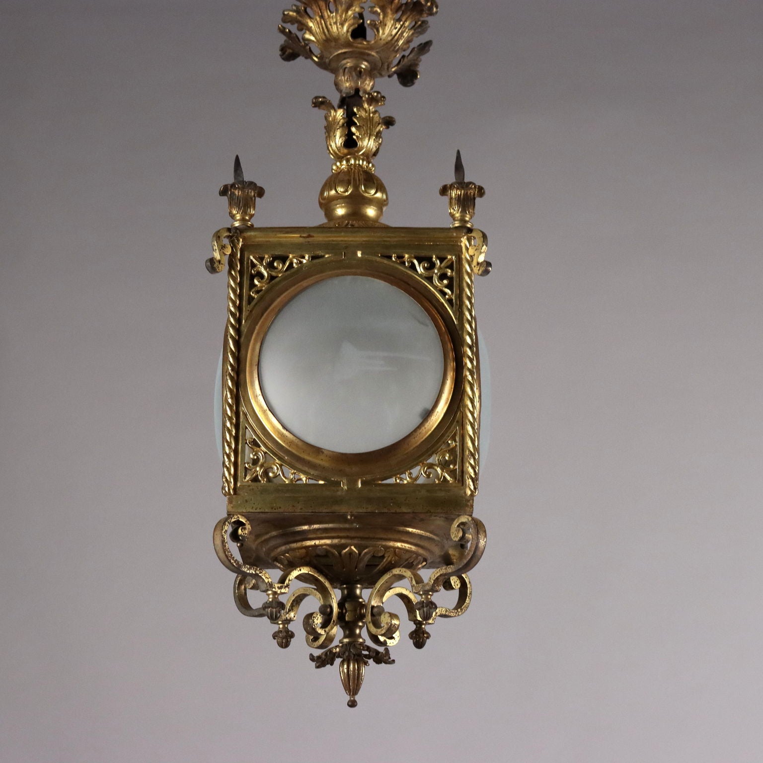 Antique Lantern Gilded Bronze with Decorations Early XX Century - Italy, Early XX Century | Antiques  Lighting