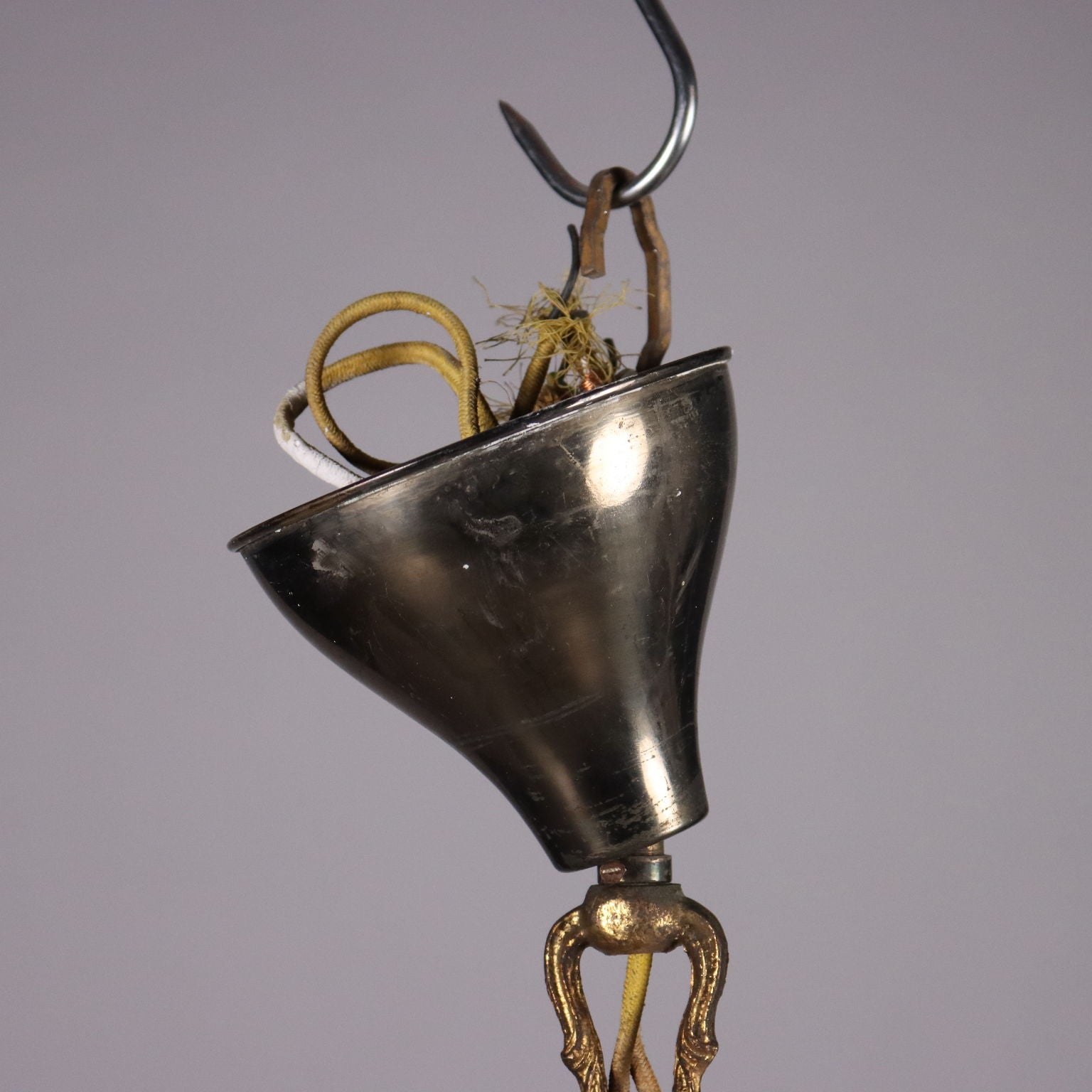 Antique 1930s-40s Chandelier Brass Crystal Italy - Italy, 1930s-1940s | Antiques  Lighting