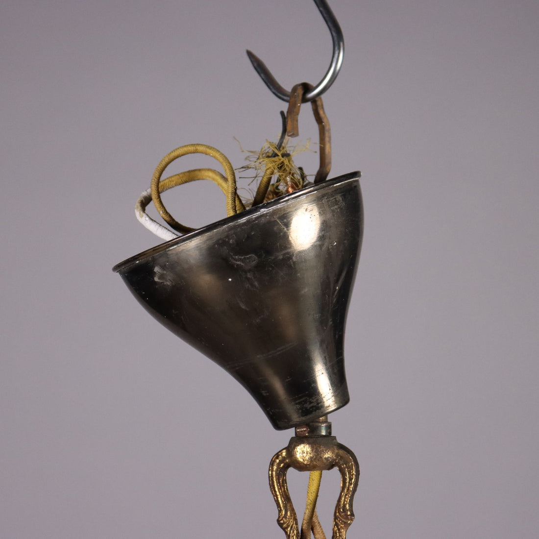 Antique 1930s-40s Chandelier Brass Crystal Italy - Italy, 1930s-1940s | Antiques  Lighting