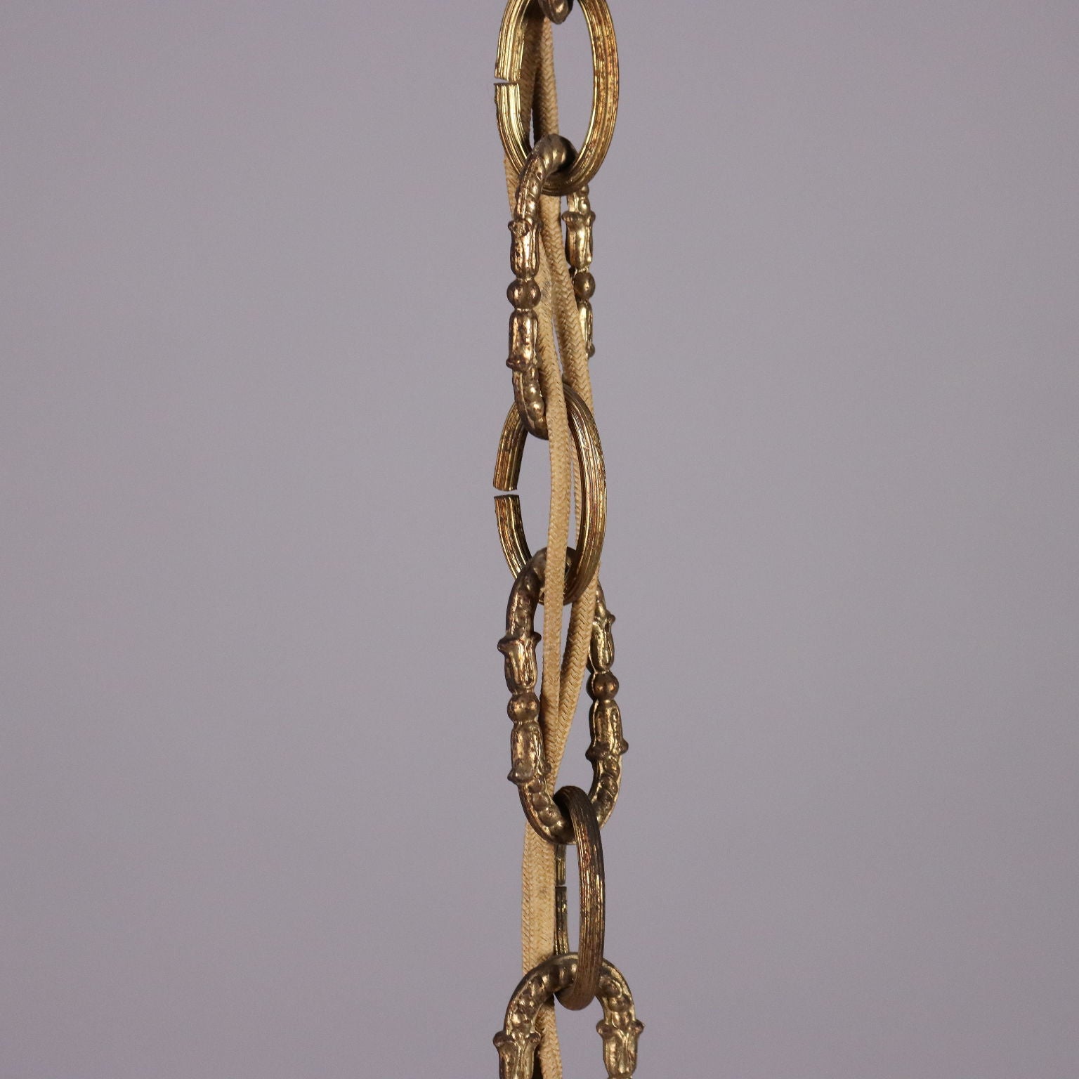 Antique 1930s-40s Chandelier Brass Crystal Italy - Italy, 1930s-1940s | Antiques  Lighting