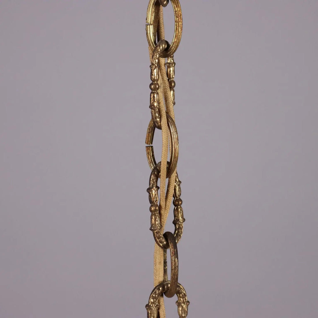 Antique 1930s-40s Chandelier Brass Crystal Italy - Italy, 1930s-1940s | Antiques | Lighting