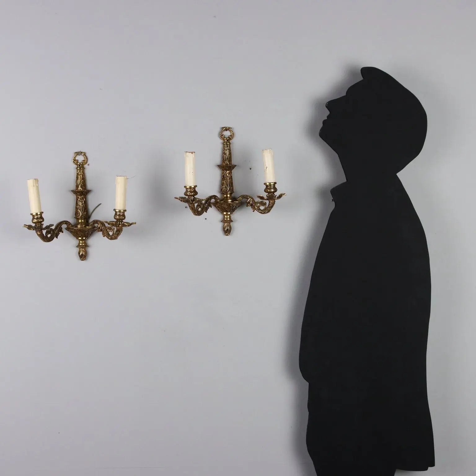 Pair of Rococo Gilt Bronze Sconces