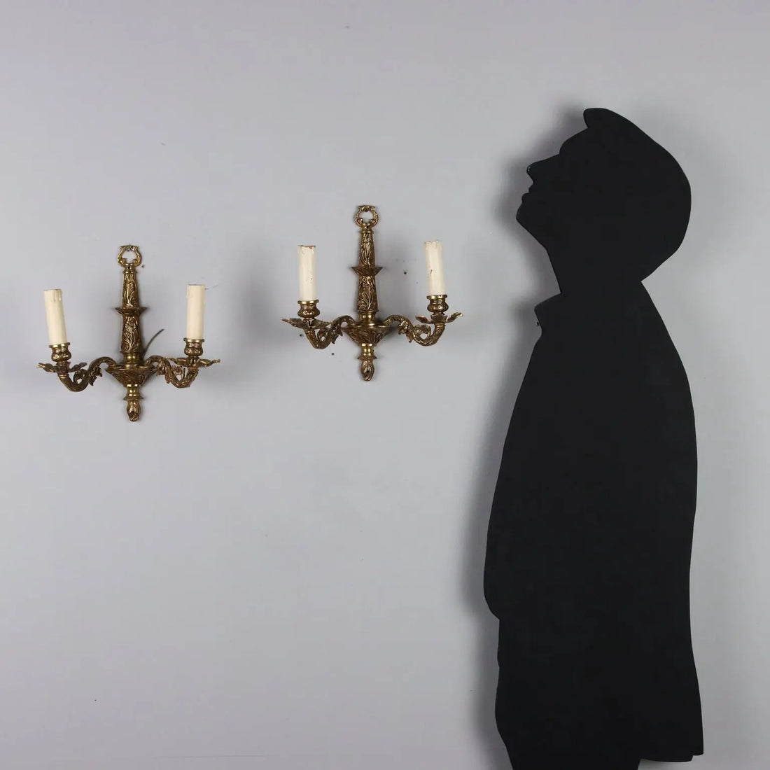 Pair of Rococo Gilt Bronze Sconces