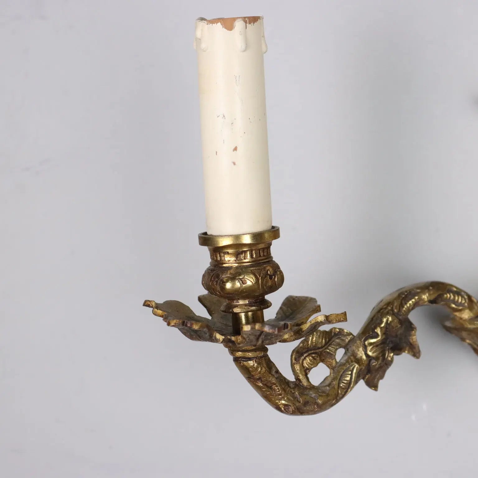 Pair of Rococo Gilt Bronze Sconces