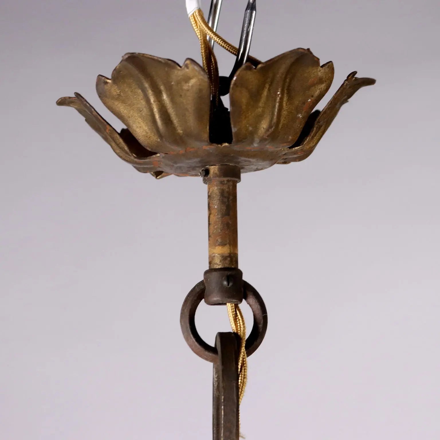 Antique 6 Lights Chandelier Wrought Iron Italy XIX Century - Italy, Mid XIX Century | Antiques | Lighting