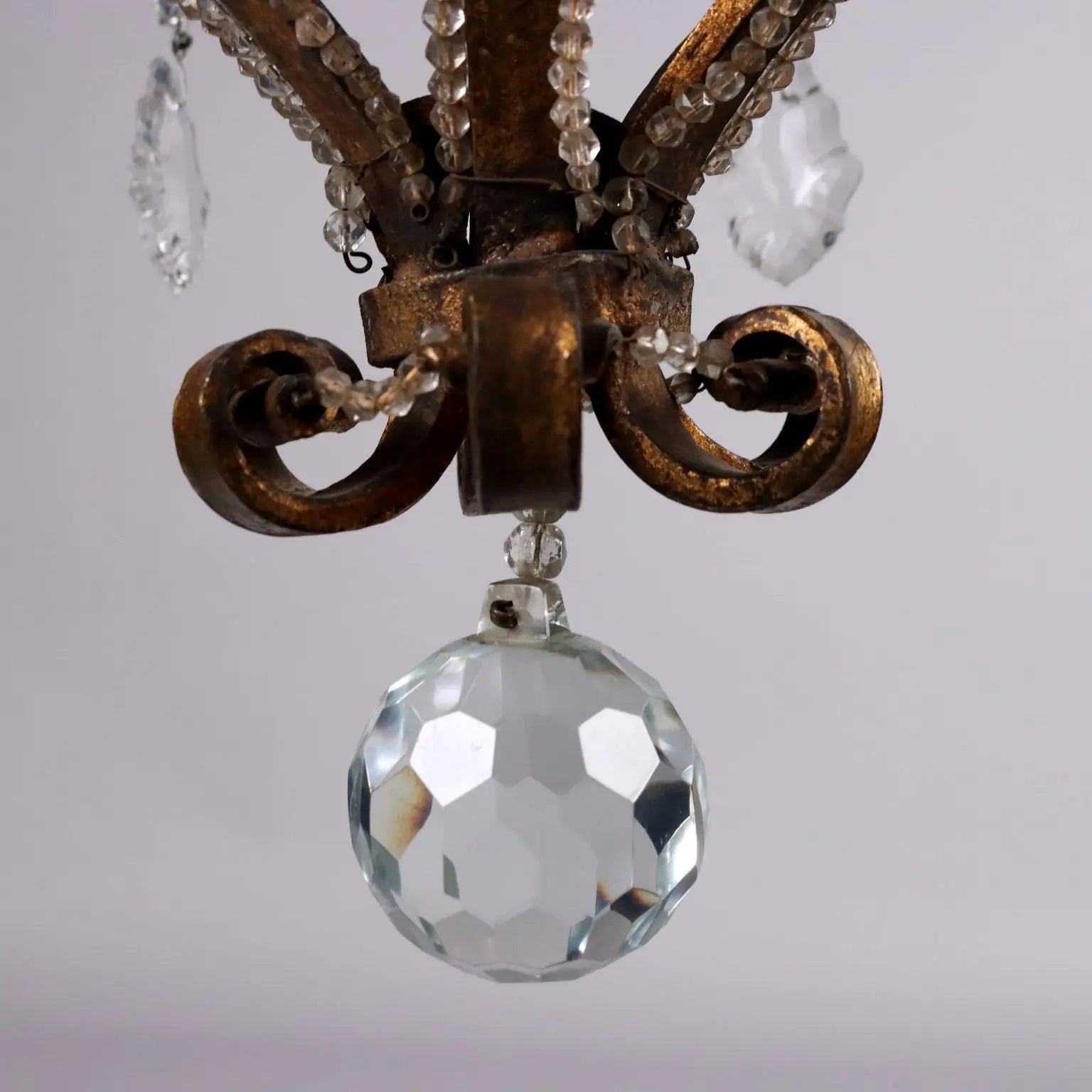 Antique 6 Lights Chandelier Wrought Iron Italy XIX Century - Italy, Mid XIX Century | Antiques | Lighting