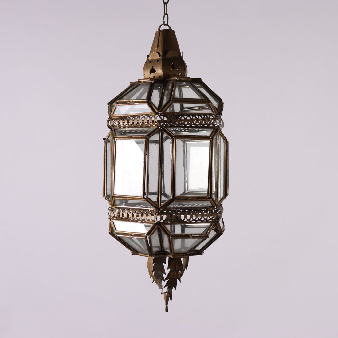 Pair of Antique Lanterns Gilded Metal Glass Italy XX Century - Italy, Early XX Century | Antiques  Lighting