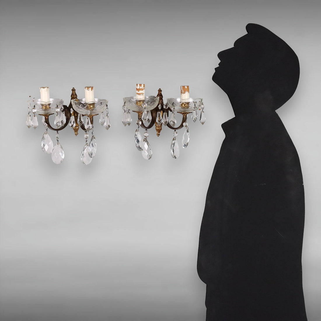 Pair of Antique Wall Lamps Gilded Bronze Italy XX Century - Italy, XX Century | Antiques  Lighting