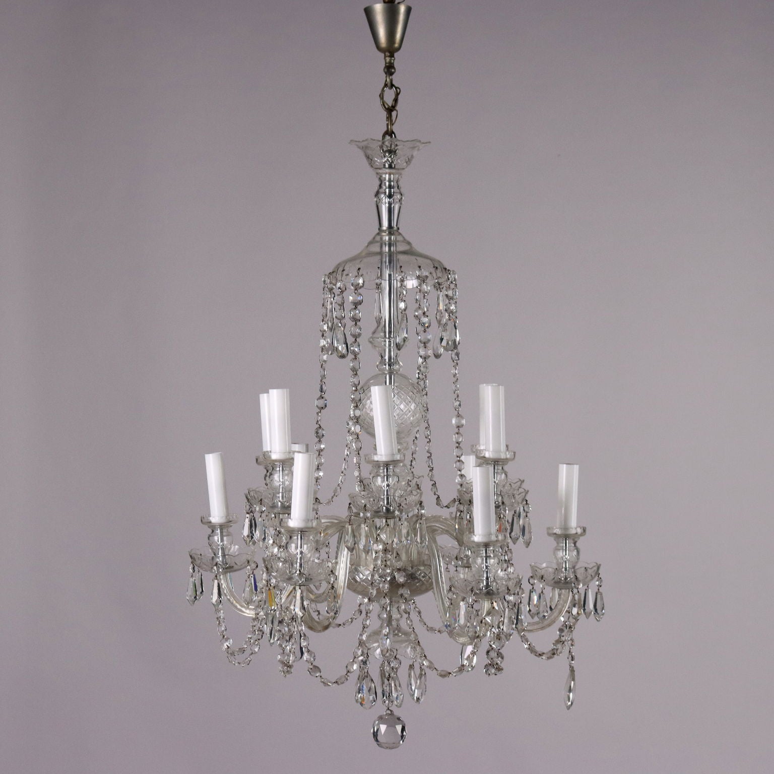 Antique Chandelier Glass 12-Light Italy XX Century - Italy, XX Century | Antiques  Lighting