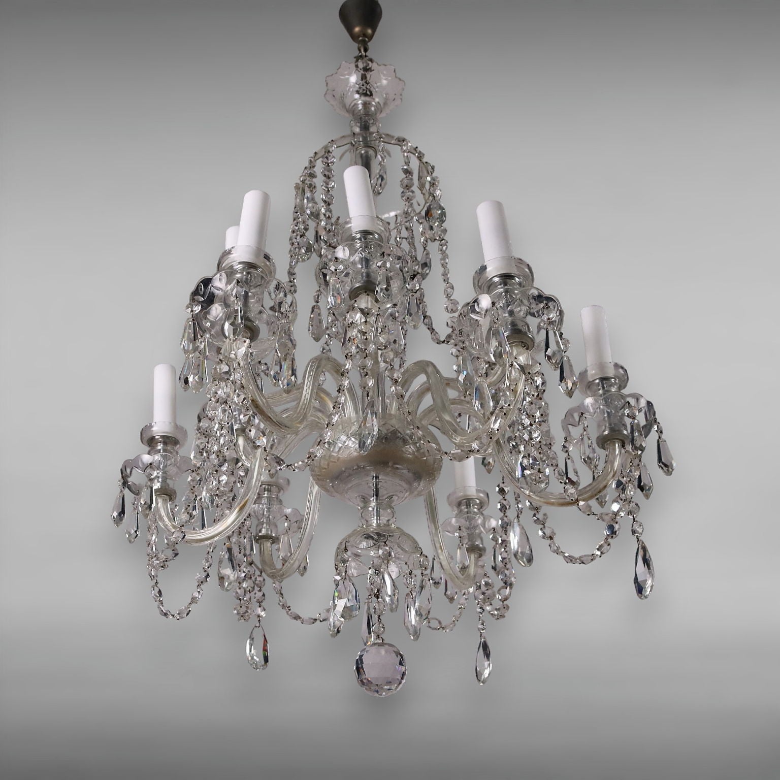 Antique Chandelier Glass 12-Light Italy XX Century - Italy, XX Century | Antiques  Lighting