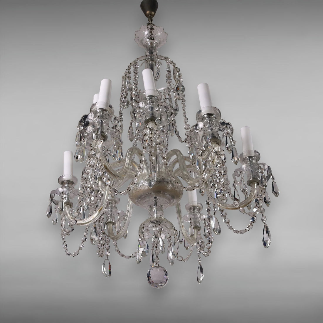 Antique Chandelier Glass 12-Light Italy XX Century - Italy, XX Century | Antiques  Lighting