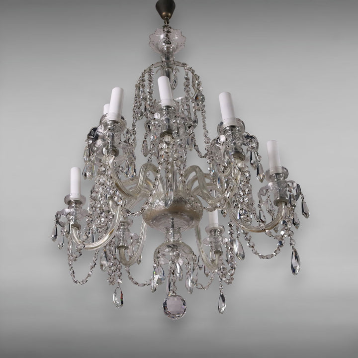 Antique Chandelier Glass 12-Light Italy XX Century - Italy, XX Century | Antiques  Lighting