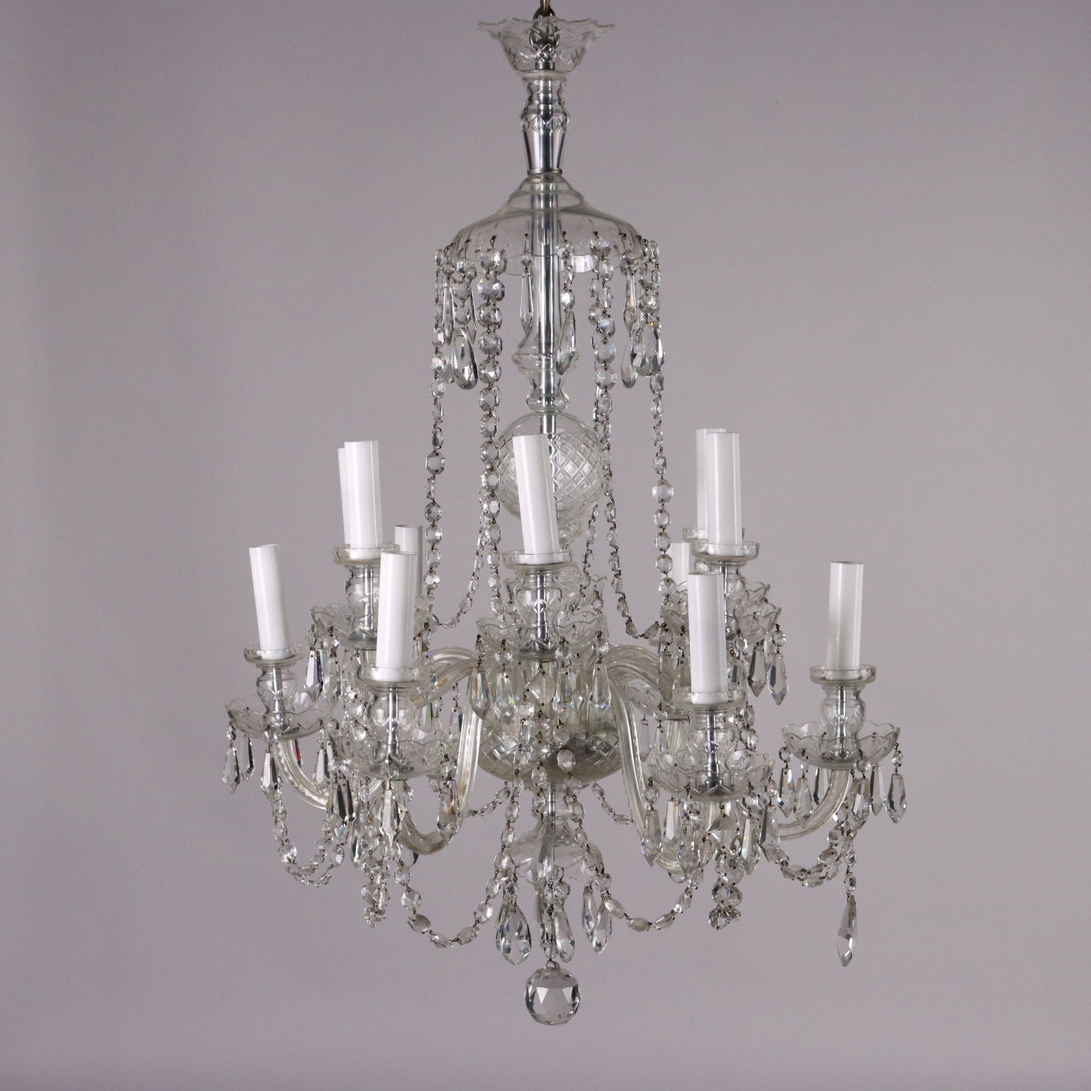Antique Chandelier Glass 12-Light Italy XX Century - Italy, XX Century | Antiques  Lighting