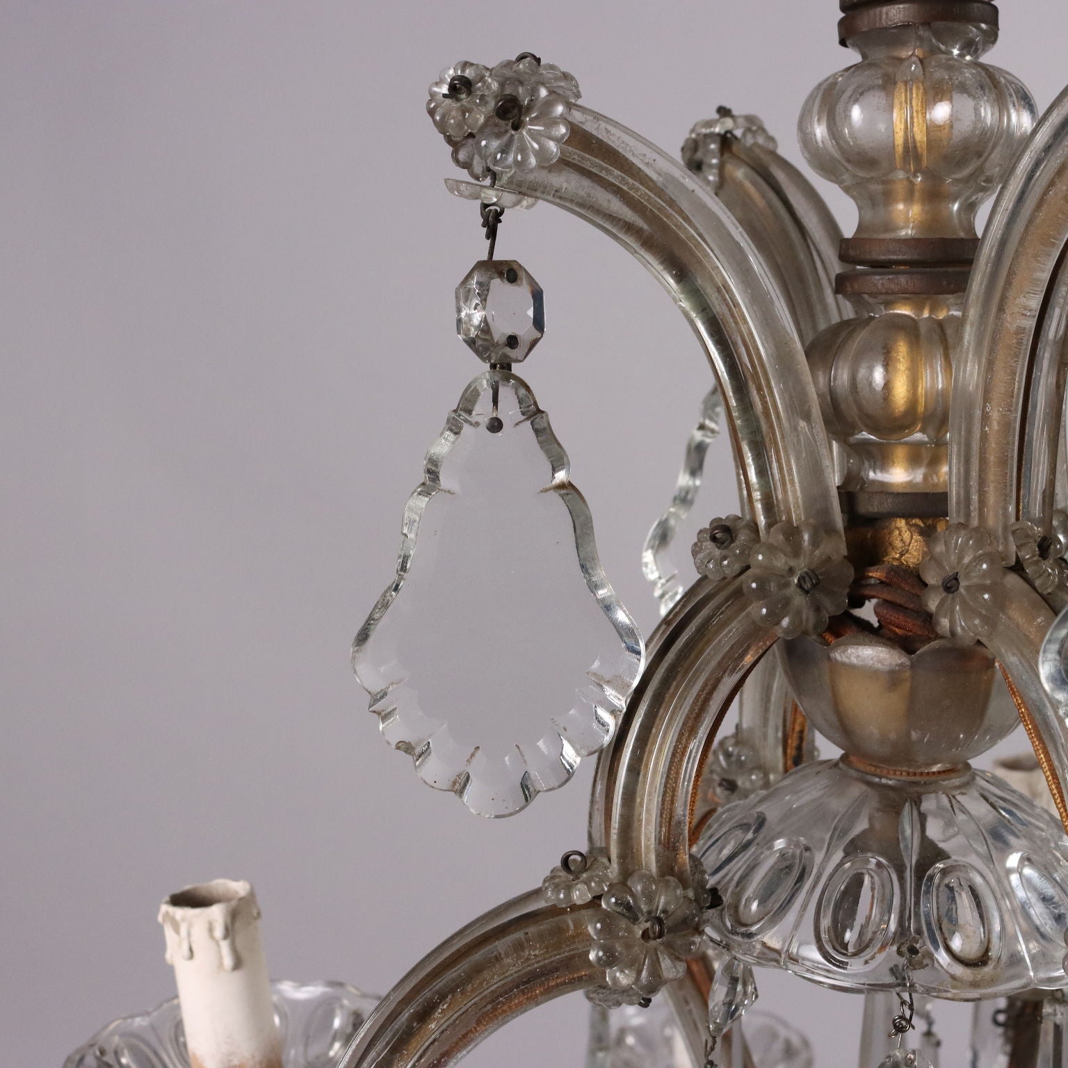 Antique 12 Light Chandelier Maria Theresa Style Glass XX Century - Italy, Early XX Century | Antiques  Lighting