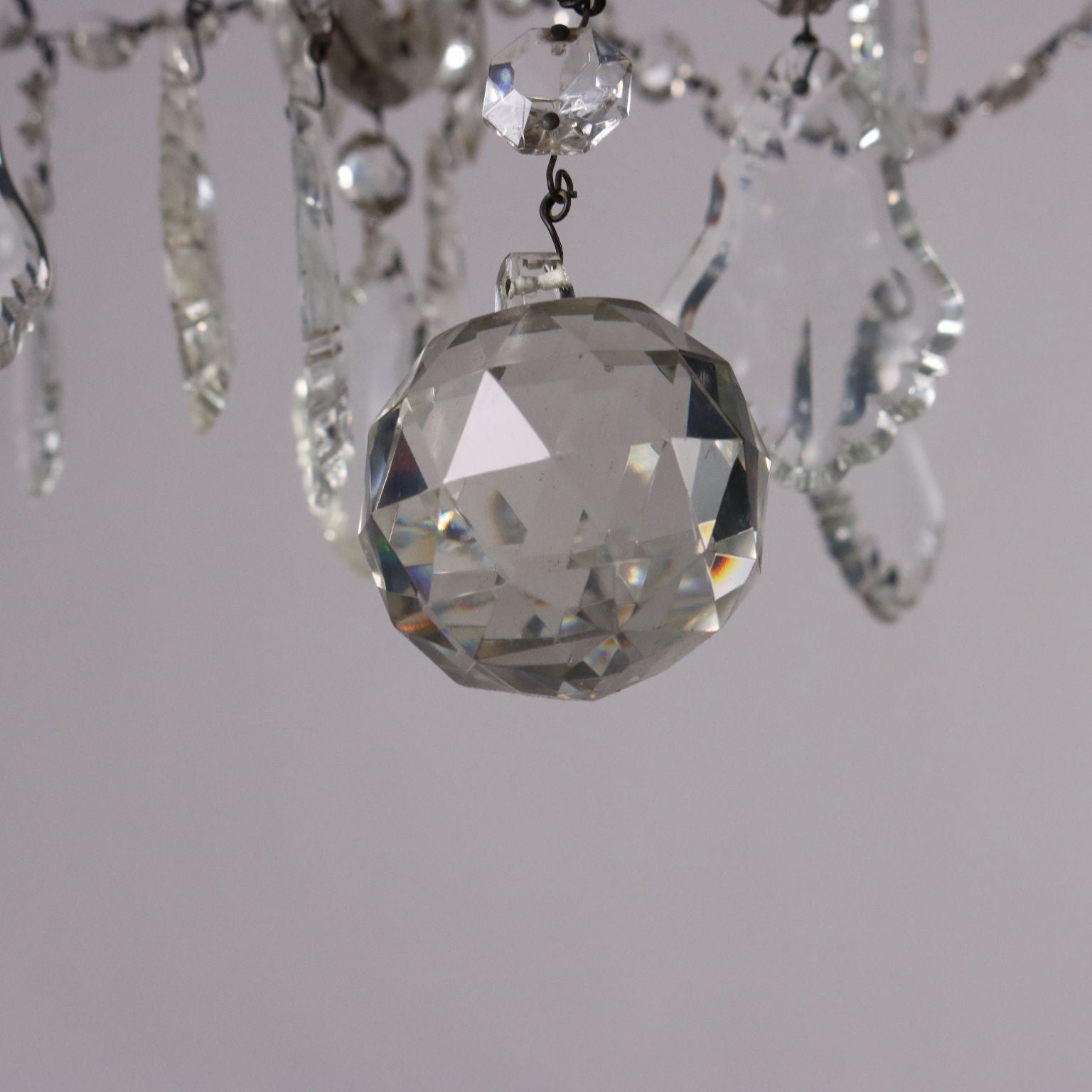 Antique 12 Light Chandelier Maria Theresa Style Glass XX Century - Italy, Early XX Century | Antiques  Lighting