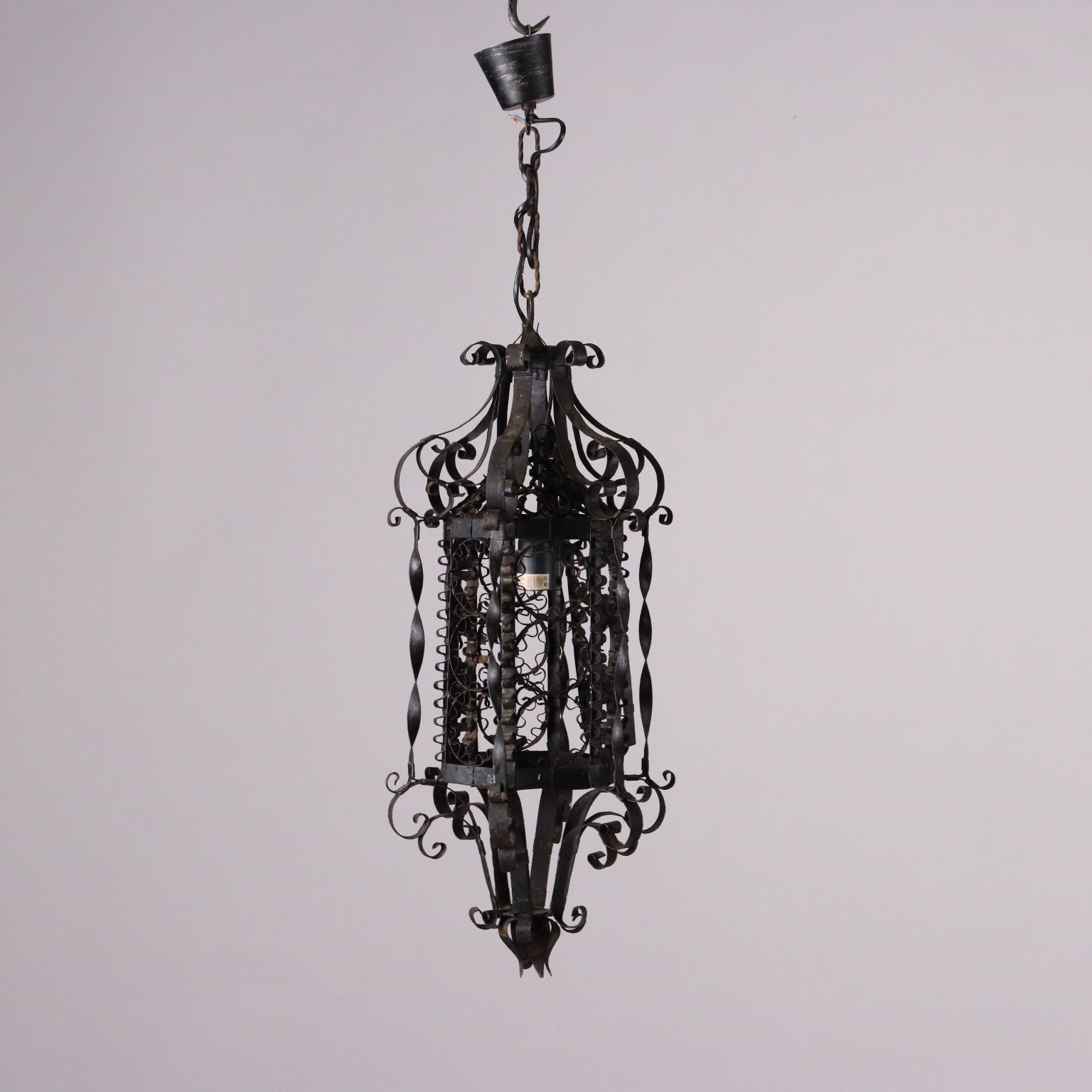Antique Lantern Wrought Iron Italy XIX Century - Italy, Late XIX-Early XX Century | Antiques  Lighting