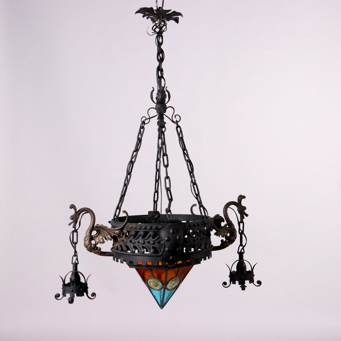 Antique Neo-Renaissance Chandelier Wrought Iron XIX Century - Italy, Late XIX Century | Antiques  Lighting