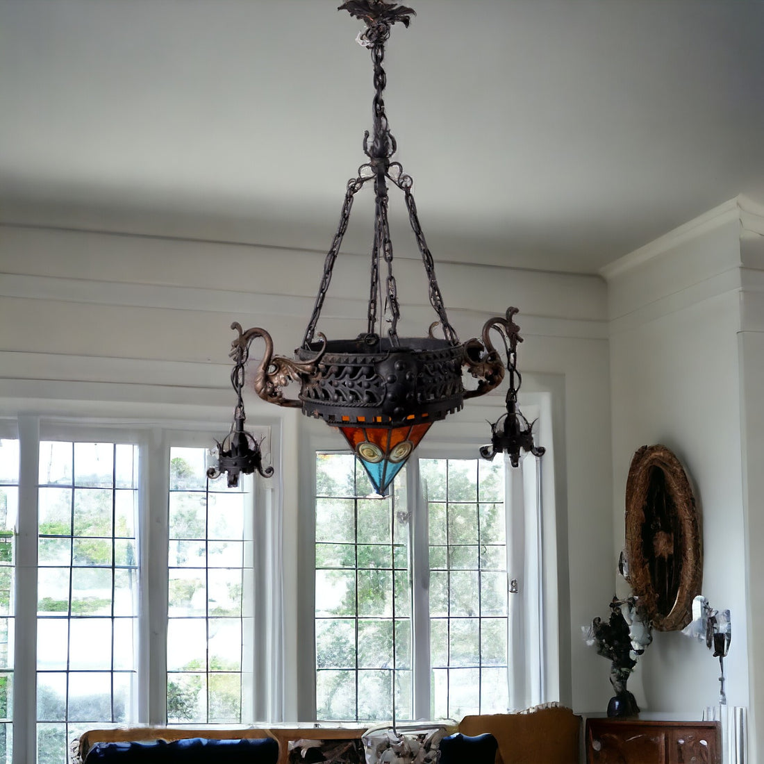 Antique Neo-Renaissance Chandelier Wrought Iron XIX Century - Italy, Late XIX Century | Antiques  Lighting