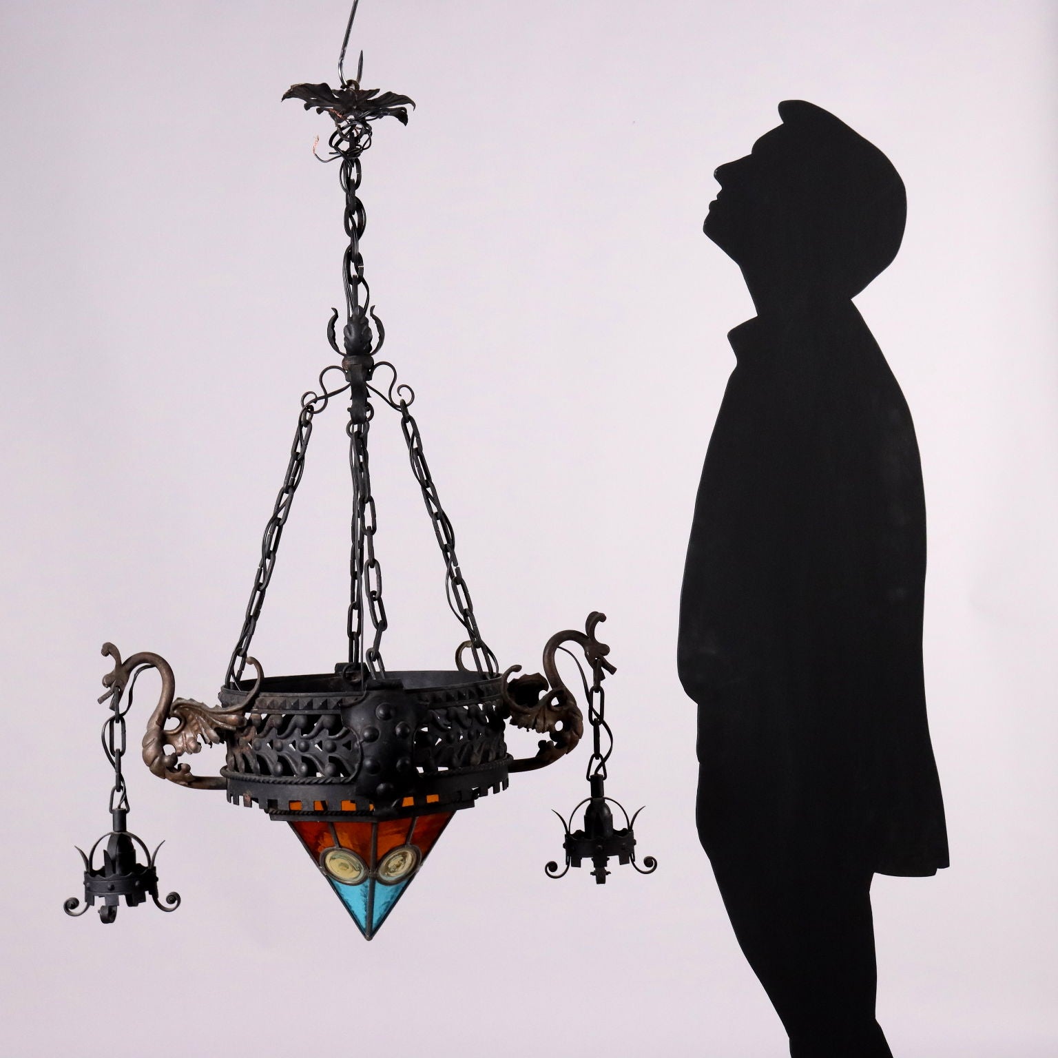 Antique Neo-Renaissance Chandelier Wrought Iron XIX Century - Italy, Late XIX Century | Antiques  Lighting