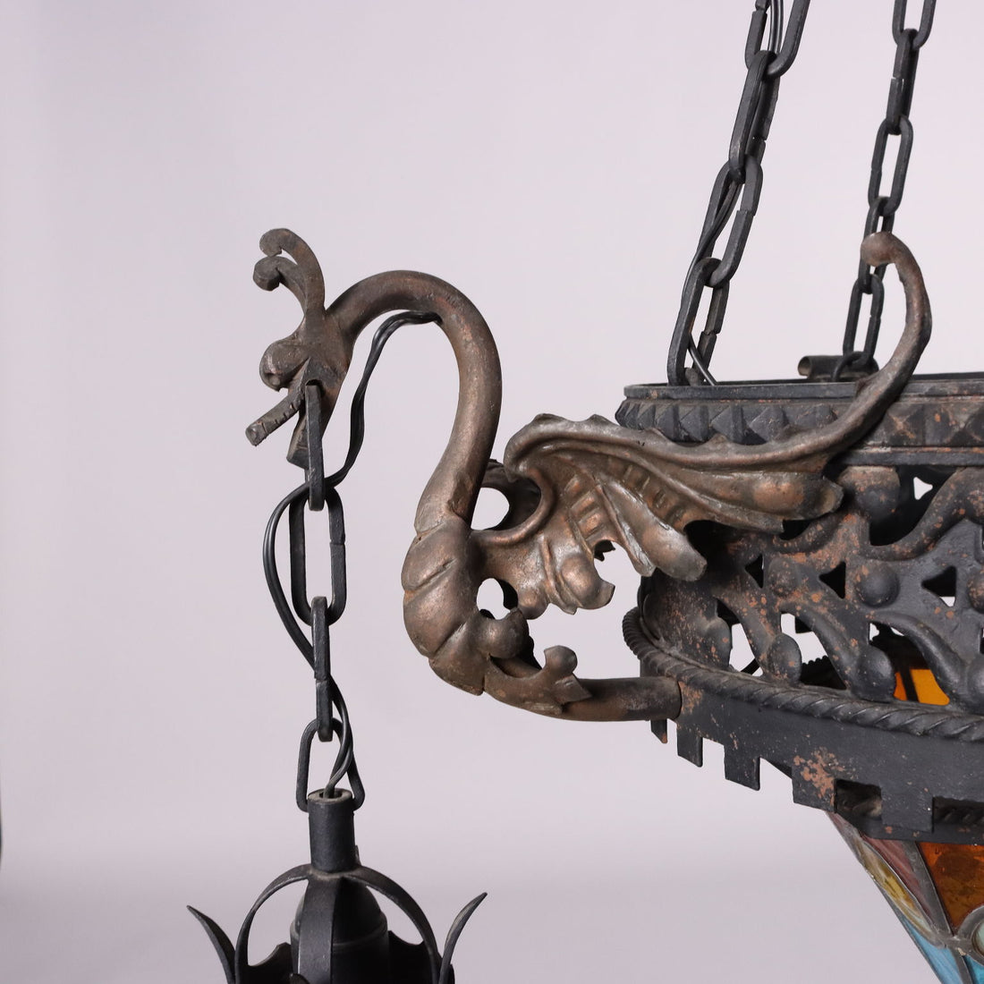 Antique Neo-Renaissance Chandelier Wrought Iron XIX Century - Italy, Late XIX Century | Antiques  Lighting