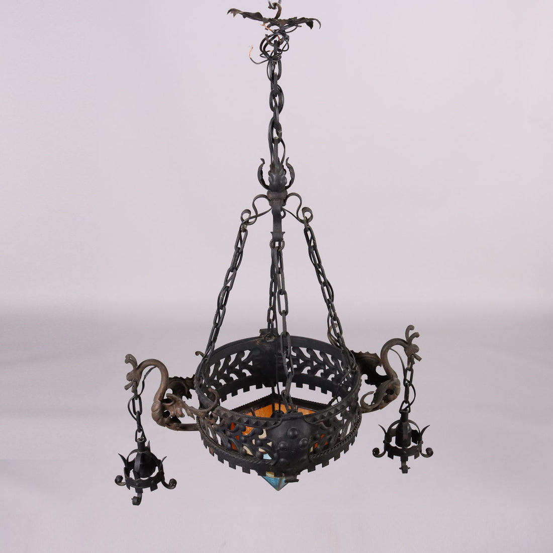 Antique Neo-Renaissance Chandelier Wrought Iron XIX Century - Italy, Late XIX Century | Antiques  Lighting