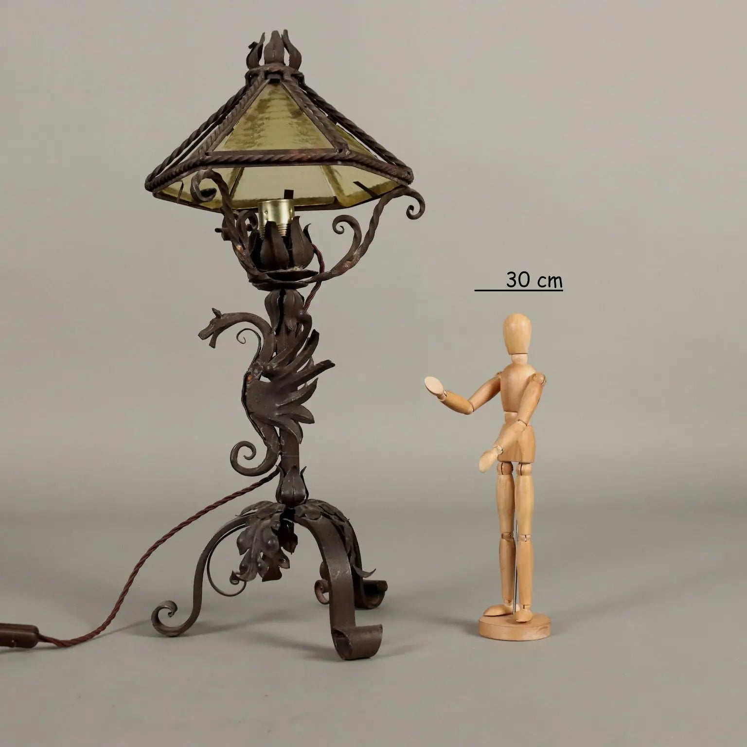 Antique Neo-Renaissance Style Table Lamp Iron XX Century - Italy, Early XX Century | Antiques | Lighting