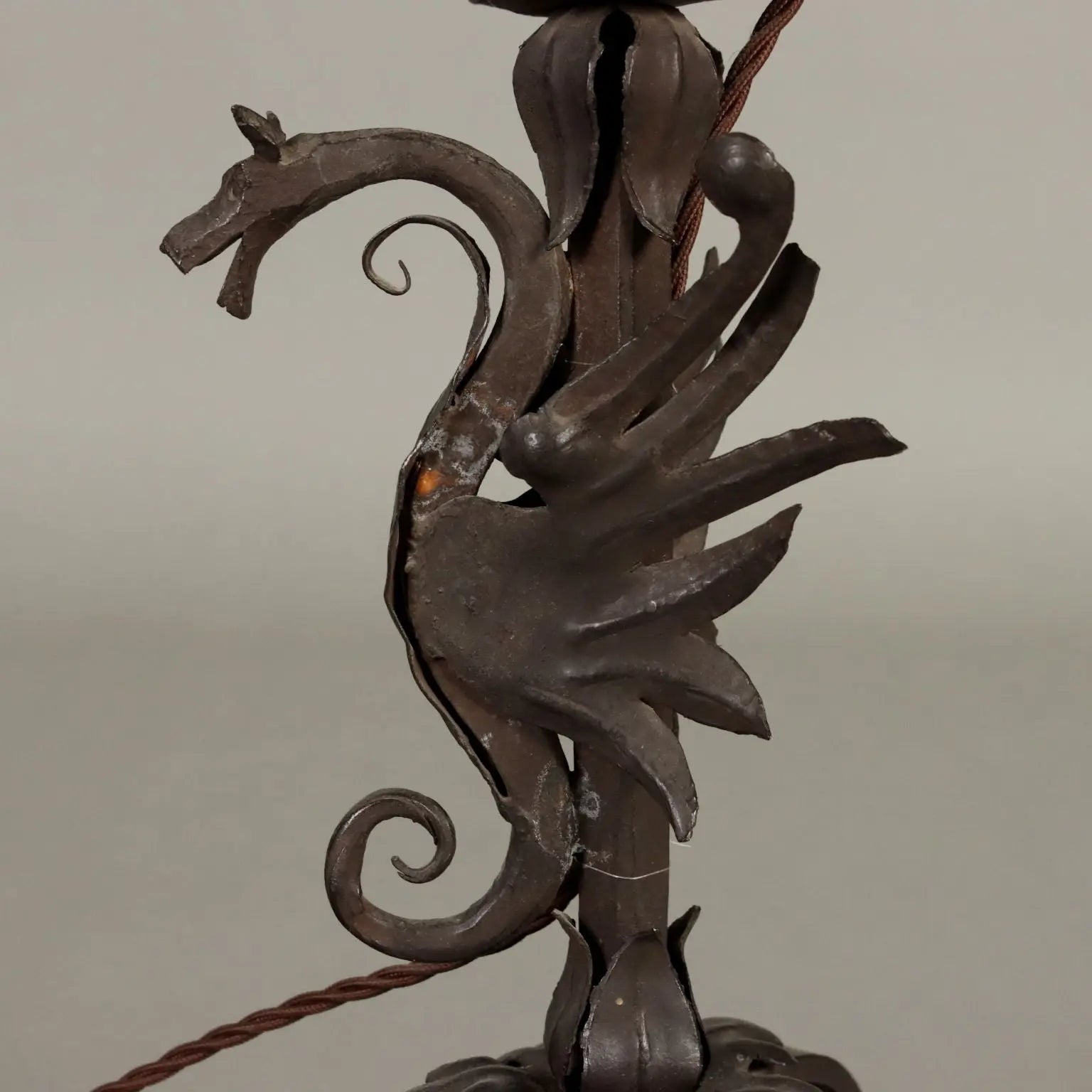 Antique Neo-Renaissance Style Table Lamp Iron XX Century - Italy, Early XX Century | Antiques | Lighting