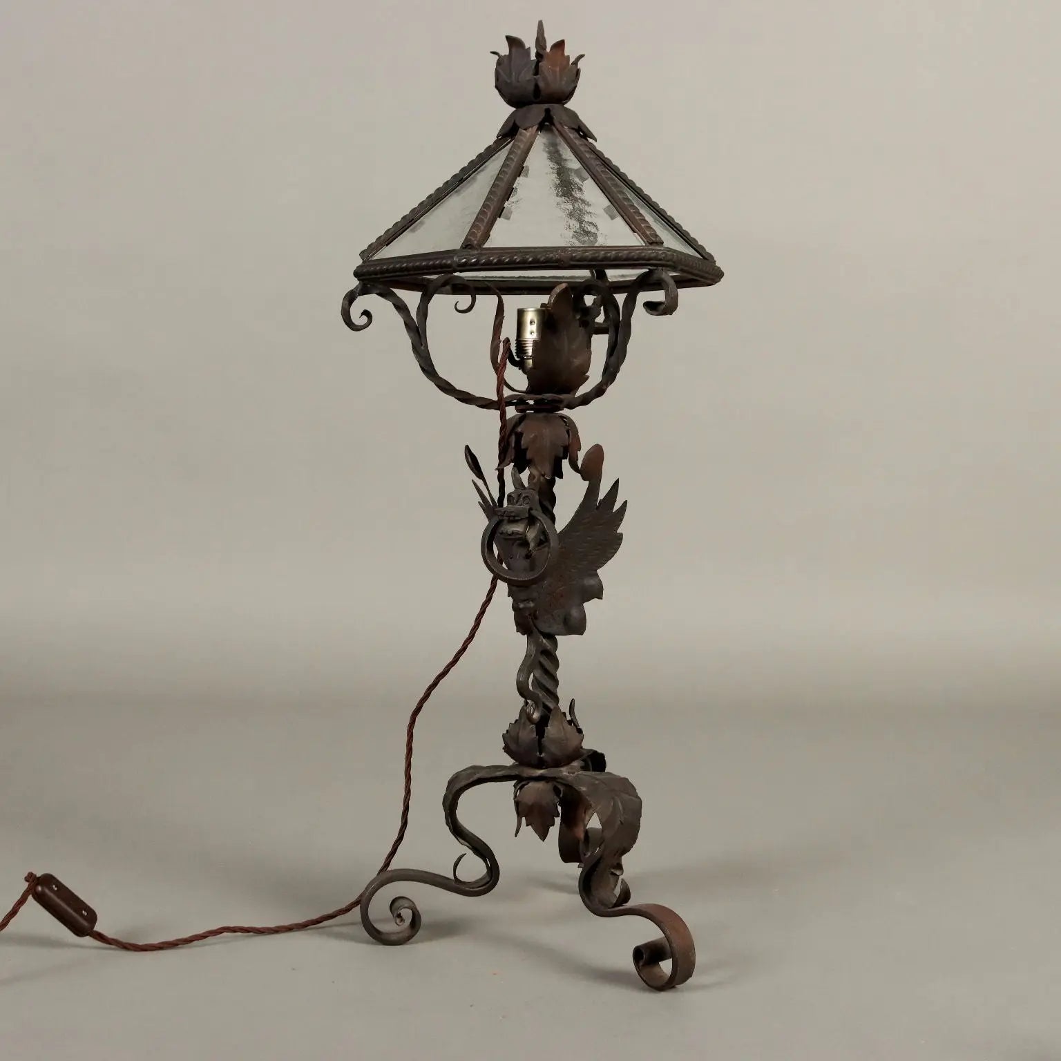 Antique Neo-Renaissance Style Table Lamp Iron XX Century - Italy, Early XX Century | Antiques | Lighting