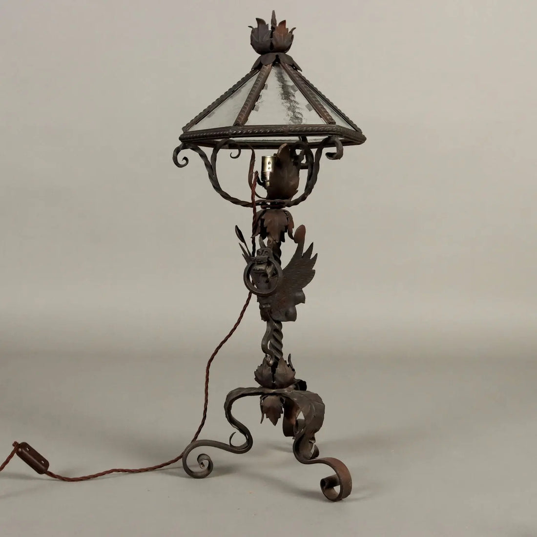 Antique Neo-Renaissance Style Table Lamp Iron XX Century - Italy, Early XX Century | Antiques | Lighting
