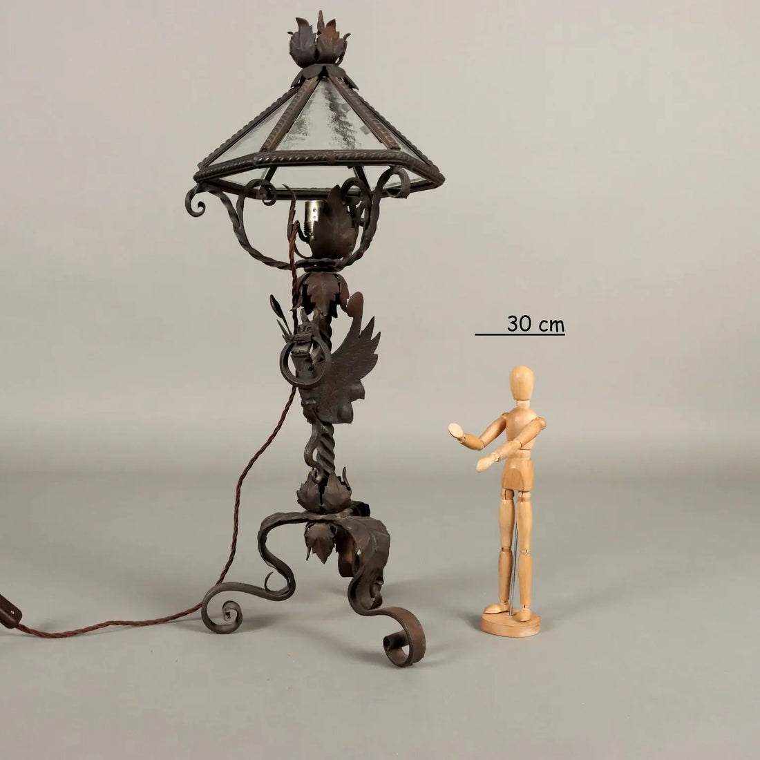 Antique Neo-Renaissance Style Table Lamp Iron XX Century - Italy, Early XX Century | Antiques | Lighting
