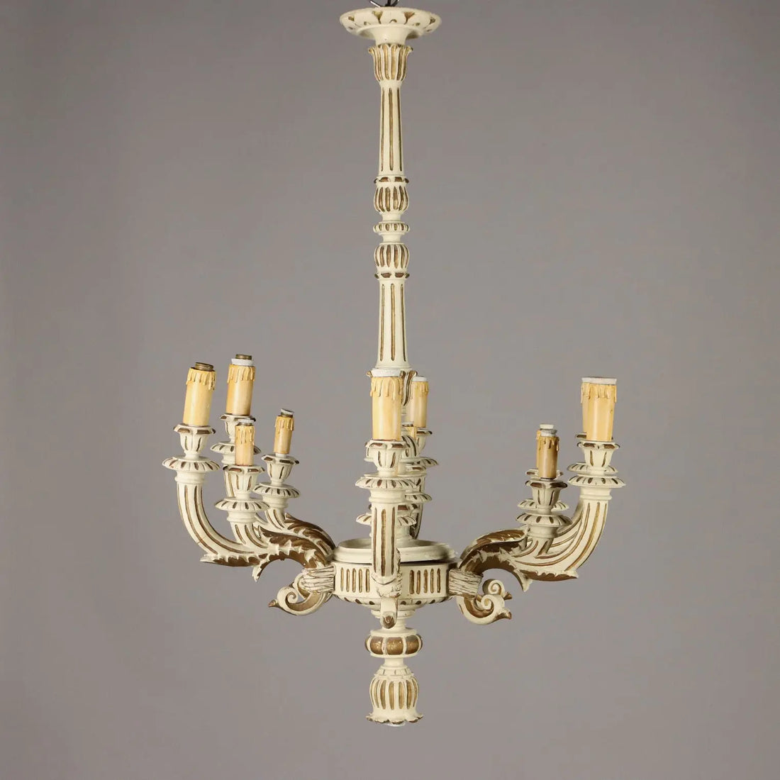 Gilt Wood Chandelier - Italy, 20th Century
