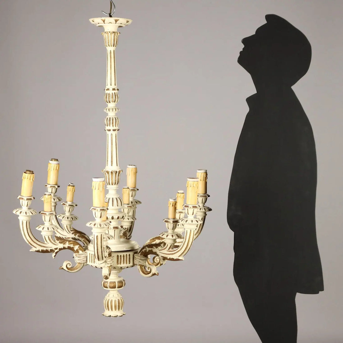 Gilt Wood Chandelier - Italy, 20th Century