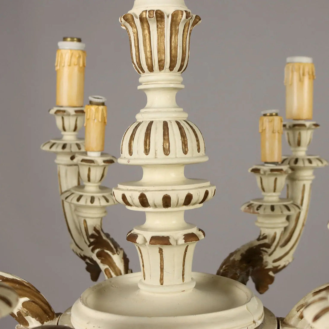 Gilt Wood Chandelier - Italy, 20th Century
