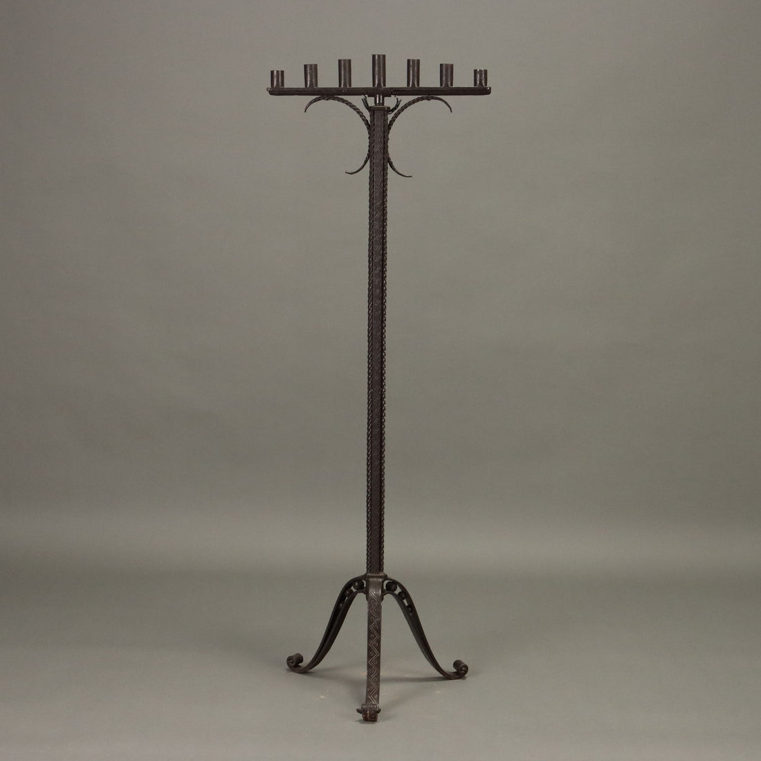 Antique Neo-Renaissance Style Menorah Iron Italy XX Century - Italy, XX Century | Antiques  Lighting