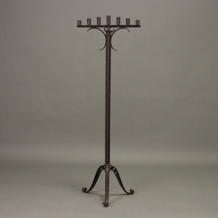 Antique Neo-Renaissance Style Menorah Iron Italy XX Century - Italy, XX Century | Antiques  Lighting