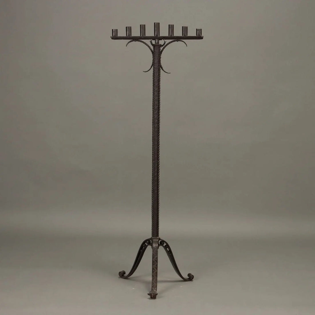 Antique Neo-Renaissance Style Menorah Iron Italy XX Century - Italy, XX Century | Antiques | Lighting