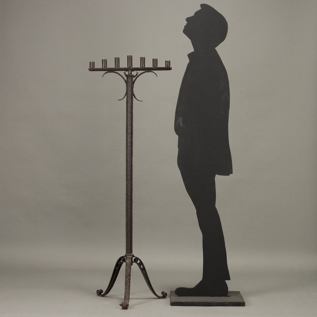 Antique Neo-Renaissance Style Menorah Iron Italy XX Century - Italy, XX Century | Antiques  Lighting