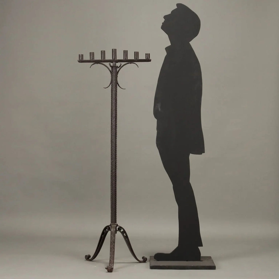 Antique Neo-Renaissance Style Menorah Iron Italy XX Century - Italy, XX Century | Antiques | Lighting