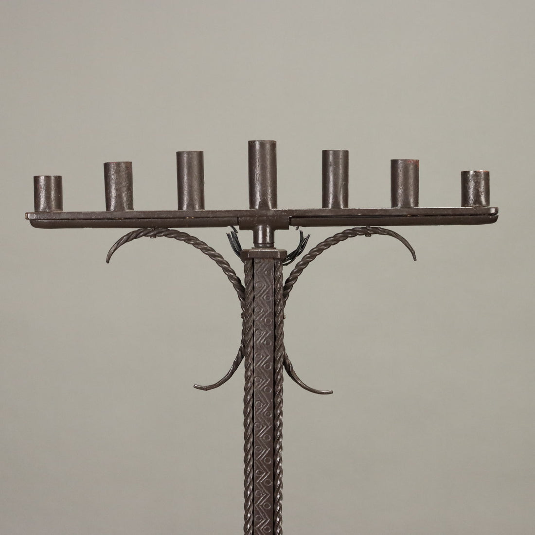 Antique Neo-Renaissance Style Menorah Iron Italy XX Century - Italy, XX Century | Antiques  Lighting