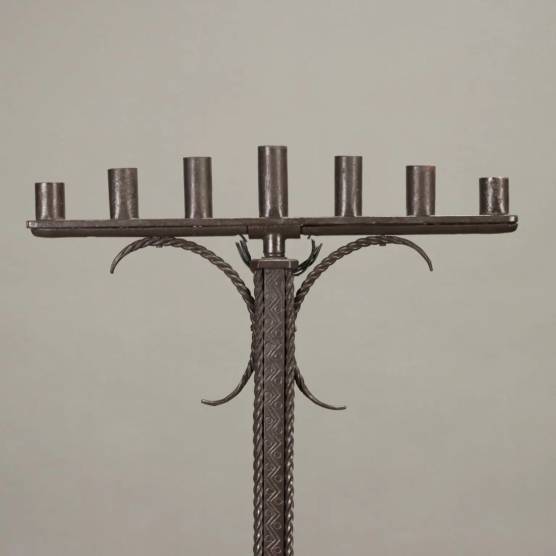 Antique Neo-Renaissance Style Menorah Iron Italy XX Century - Italy, XX Century | Antiques | Lighting