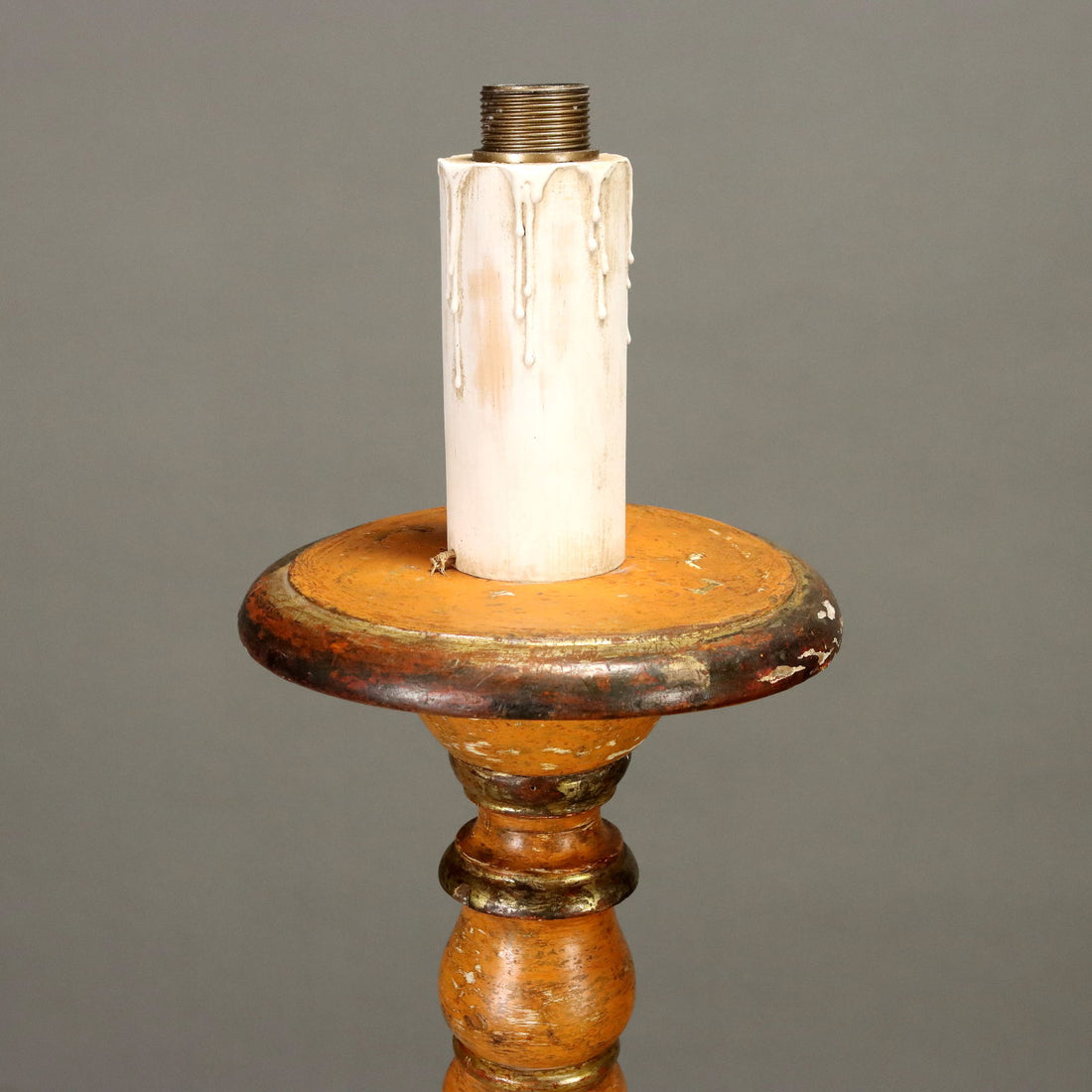 Antique Candle-Holder Lacquered Wood Italy XIX Century - Italy, XIX Century | Antiques  Lighting