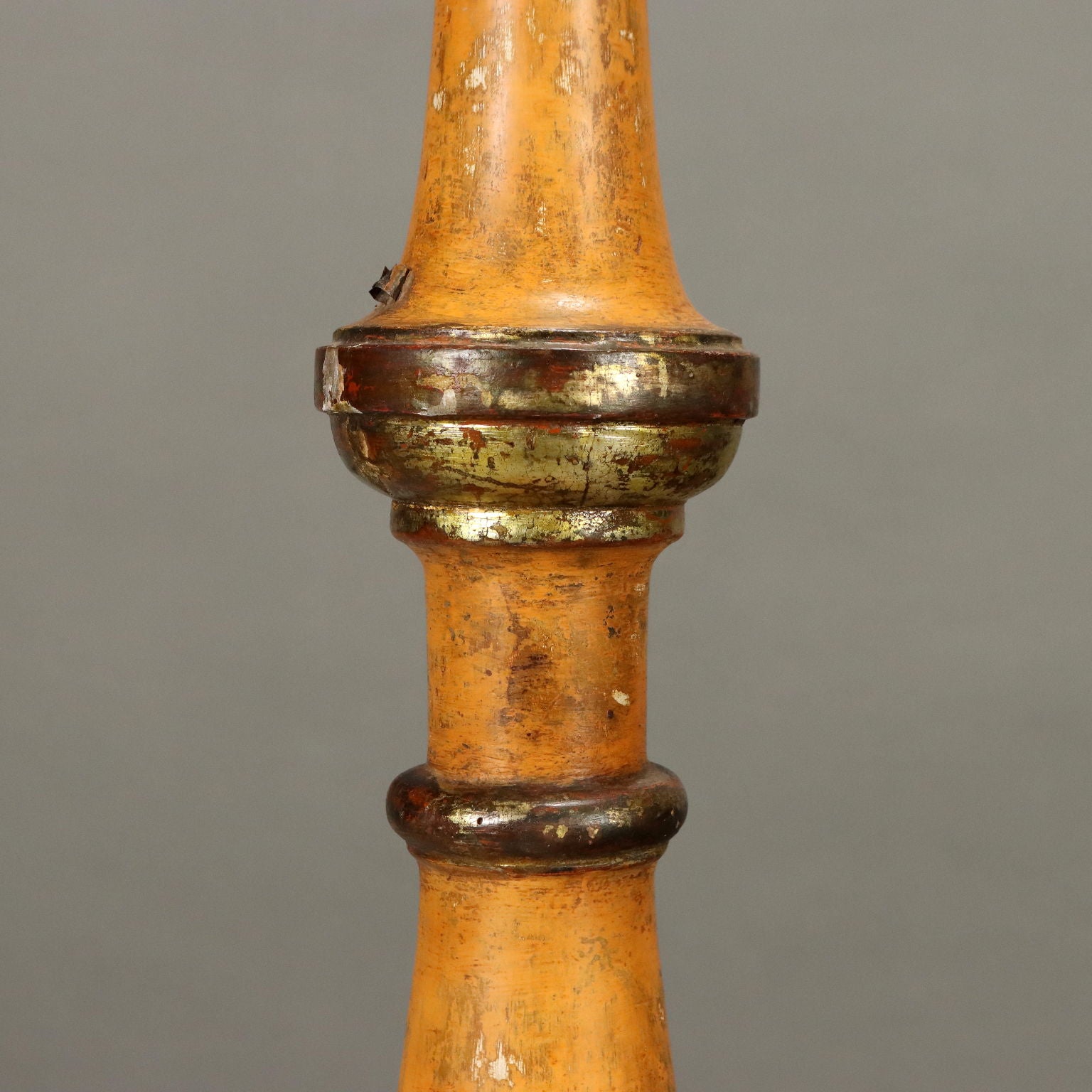 Antique Candle-Holder Lacquered Wood Italy XIX Century - Italy, XIX Century | Antiques  Lighting